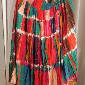 Kaktus Vibrant Multicolor A-Line Skirt